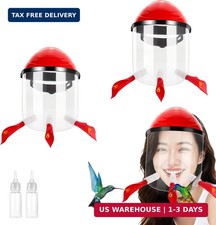 Hummingbird Feeder Hat, Outdoors Hummingbird Feeder Mask with 3 Feeding Ports (2 picture