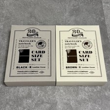 Set of 2 TRAVELER’S notebook Card Size 20th Anniversary Set Color Black & Brown picture