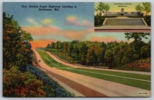 Gov Ritchie Super Highway Governor Ritchie Memorial Baltimore MD Postcard PC303 picture