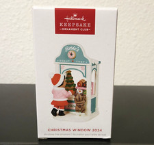 NEW KOC Member Exclusive CHRISTMAS WINDOW 22nd Hallmark Ornament 2024 Cat Donut picture