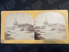 Beautiful Antique Stereoview Photograph Of US Capitol picture