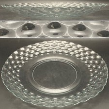 EAPG Honeycomb Bubble Glass Chop Plate/Serving Platter Made in USA 12