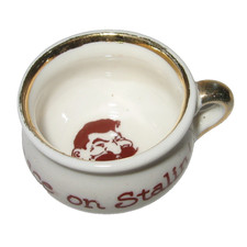 VTG Peace on Stalin Mini Mug Joseph Stalin Cup USSR Soviet Union Ceramic Novelty picture