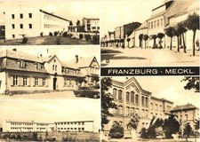 Franzburg Germany Multi-View Town Hall Schools RPPC Postcard 1969 Posted picture