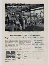 1948 Monsanto Chemical Ad: Grace Chemical of Memphis - Compressor Room Picture picture