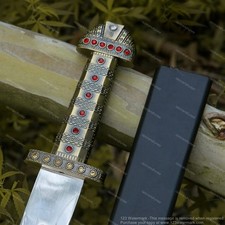 The Vikings King Sword Ragnar Bjorn Ironside Handmade LARP Collection Best Gift picture
