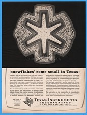 1962 Texas Instrument Semiconductor Dallas TX Snowflakes Come Small In Texas Ad picture