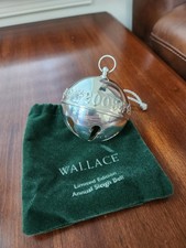 Wallace 2009 Silverplate Sleigh Bell Christmas Ornament In Pouch  picture