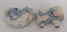 2 Vintage Country Kitchen Refigerator Magnets Goose & Sheep Granny Core picture