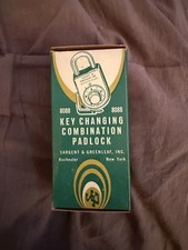 SARGENT & GREENLEAF Inc. 8088 Vintage Combination Padlock Box and Key New In Box picture