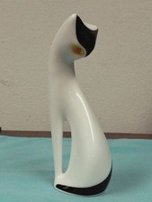 Vtg Cmielow Porcelain Sitting Cat Figurine MCM Design 6.5