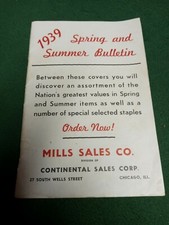Original 1939 Spring An Summer Bulletin Mills Sales Co. Pamphlet picture