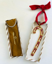 Vintage 1989 Wallace Silversmith Candlelight Candy Cane Christmas Ornament picture