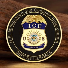 U.S. Immigration and Customs Enforcement ICE Trump Challenge Coin Gifts picture