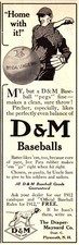 Original 1912 D & M Baseballs Print Ad (7in x 2.5) Advertisement Plymouth, NH picture