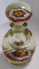 Vintage Perthshire  Millefiori Glass Perfume Bottle Paperweight 5.5x3.5x3.5in picture