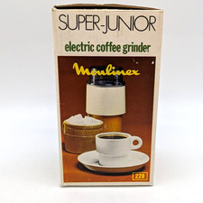 Vtg Moulinex Coffee Grinder Super-Junior MX-228 Orange France Tested-Works picture