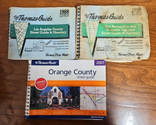 3 Thomas Guides 1988 Los Angeles San Bernardino Riverside 2007 Orange County  picture