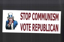 Stop Communism Vote Republican Bumper Sticker anti-mamdani picture
