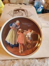 Edwin Knowles Grandmas Surprise Collector Plate Rockwell Mothers Day 1987  picture