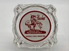 Rare Vintage Peaches' Trail's End Restaurant Kanab Utah Glass Ashtray picture