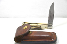 Vintage Cutco 1882 Bullwhip Stag Knife w/ Original Sheath picture