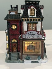 Lemax 2000 Mac Evoy's Pianos Caddington Village Lighted Christmas House picture