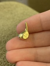 Vintage Golf Club Golfing Gold Tone Enamel Lapel Pin (GW6) picture