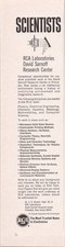 RCA Laboratories David Sarnoff Scientists Vintage Magazine Ad 1966 picture