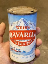 Weiss Bavarian Pilsner Old Flat Top Beer Can Vintage Antique Maier Los Angeles picture