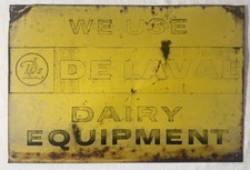 Vintage DeLaval Dairy Equipment Tin Litho Sign 12