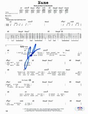 JOHN RZEZNIK SIGNED AUTOGRAPH GOO GOO DOLLS NAME SHEET MUSIC  PSA DNA COA  picture