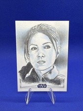 2025 Topps Chrome Star Wars Fennec Shand Todd Smith Sketch Silver Foil Auto 1/1 picture