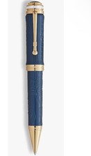 Montblanc Queen Great Characters Blue Gold Precious Resin Ballpoint Pen SEALED picture
