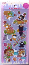 amifa Sweets Cat Thief Sticker Sheet Japan 2 sheets Cake Jelly Pudding picture