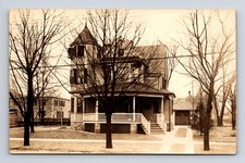 RPPC Large Three Story House Campanile Tower Possibly ME, NH or MA Postcard picture