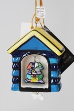 ROMERO BRITTO Dog House Ceramic Ornament Westland Giftware 22008 NWT Signed picture