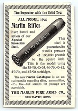 c1900 MARLIN FIRE-ARMS CO MARLIN REPEATER GUN VINTAGE PRINT ADVERTISEMENT Z7385 picture