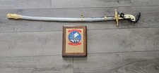 Vintage Hilborn-Hamburger USMC Mameluke Officer Sword Scabbard HMM-163 Plaque picture