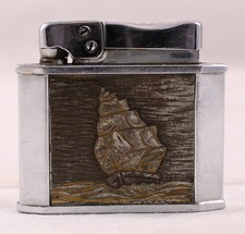Vintage ROGERS Sailing Ship Nautical Theme Cigarette Lighter picture