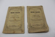  Playbook 1893 Copyright Won Back by Clifton W. Tayleure Lot of 2 Antique picture