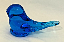 SIGNED Studio Art Glass Bluebird Figurine Titan Art Glass Arkansas picture