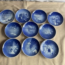 Bing & Grondahl 1970-1979 Christmas Plate Collectible Set Denmark Porcelain picture