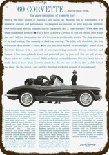 1960 CHEVY CORVETTE Convertible Car Vintage-Look DECORATIVE REPLICA METAL SIGN picture