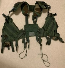 USGI Enhanced Tactical Load Bearing Vest Woodland Camo MADE IN USA (Excellent) picture
