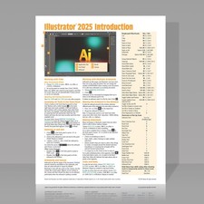 Adobe Illustrator 2025 Introduction Quick Reference Guide (4-page Cheat Sheet of picture
