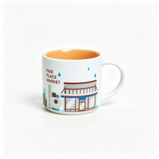 Starbucks Pike Place Market 2oz Mini Ceramic Mug You Are Here Coll Souvenir Cup picture