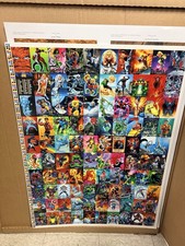 Highly Collectible 1992 SkyBox Marvel Masterpieces  Uncut Trading Card Sheet picture