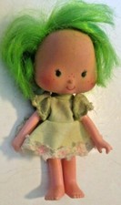 Vintage Strawberry Shortcake LIME CHIFFON vinyl doll wearing dress picture