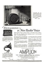 1926 Amplion: Heralding New Radio Voice Vintage Print Ad picture